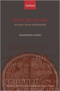 Image of About the speaker: towards a syntax of indexicality