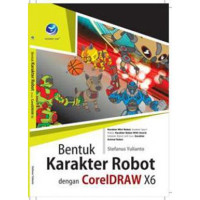 Image of Bentuk karakter robot dengan CorelDraw X6