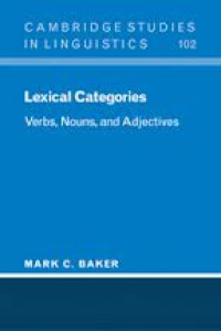 Image of Lexical categories: verbs, nouns, and adjectives